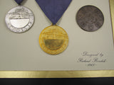 1970 Commonwealth Games Edinburgh 58mm Gold/Silver/Bronze Trial Medal Set