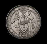 1921 St Dunstan's Lawn Tennis Fund 32mm Silver Medal - Cased