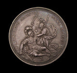 1706 Victories Of Anne Over Louis XIV 43mm Silver Medal - By Muller