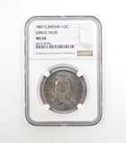 Victoria 1887 Halfcrown - NGC MS64