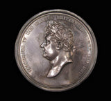 1820 George IV Accession Uniface Cliche 86mm Silver Medal - By Boileau