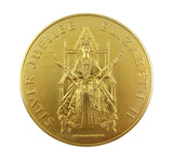 1977 Elizabeth II Silver Jubilee 57mm Gilt Bronze Medal - Cased