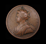 1713 Peace Of Utrecht 35mm Copper Medal - By Croker