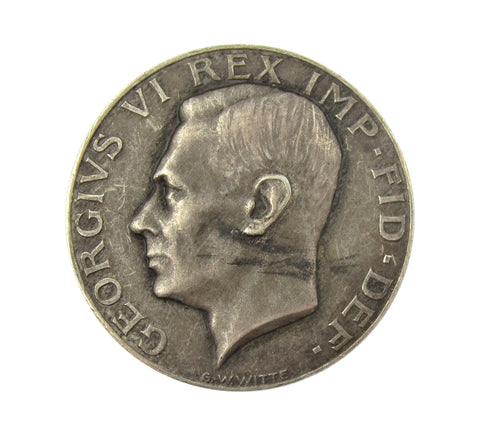 1937 George VI Coronation 32mm Silver Medal - By Cartier