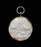 1850 Wrington & Burrington Agricultural Society 52mm Silver Medal In Glass Lunettes