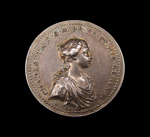 1761 Coronation Of Charlotte 34mm Silver Medal - By Natter
