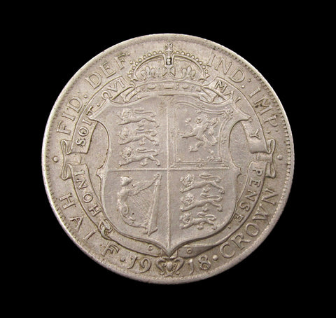 George V 1918 Halfcrown - GVF+