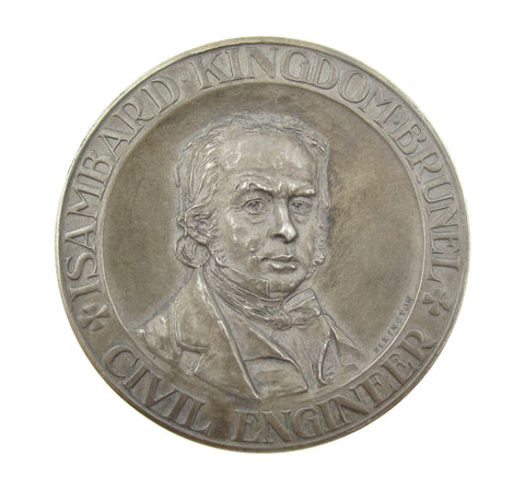 c.1910 London School Of Economics Isambard Brunel 51mm Silver Medal