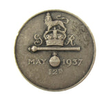 1937 George VI Coronation 32mm Silver Medal - By Cartier