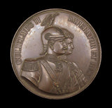 1891 Wilhelm II Visit To London 80mm Bronze Medal Pair - In Double Case