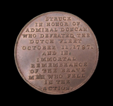 1797 Battle of Camperdown Admiral Duncan 38mm Bronze Medal