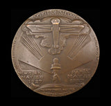 France 1927 Charles Lindbergh New York to Paris Flight 67mm Medal - By Blin