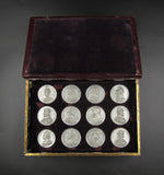 c.1830 Kings & Queens of England Set Of 36 Cased Medals - By Thomason