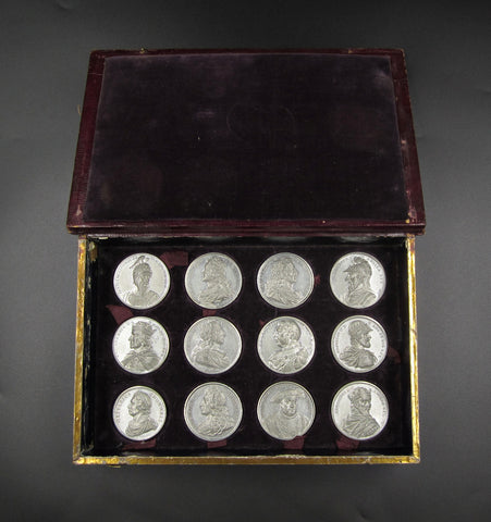 c.1830 Kings & Queens of England Set Of 36 Cased Medals - By Thomason