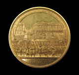 France 1793 Execution of Louis XVI 51mm Gilt Medal - By Kuchler