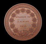 1866 Yorkshire Fine Art & Industrial Exhibition 89mm Medal - By Ottley