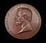 1855 Victor Emmanuel II Visit To The City Of London 76mm Medal - By Wyon