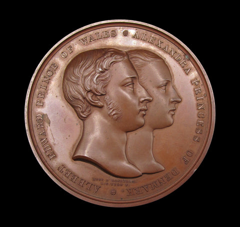1863 Marriage Of Prince Of Wales & Alexandra 63mm Medal - By Wyon