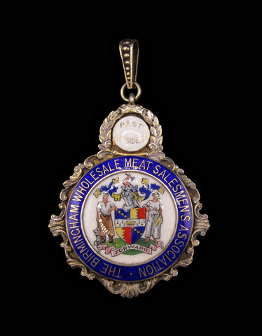 1936 Birmingham Meat Salesmen's Association Silver President’s Neck Badge
