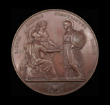 1855 Victor Emmanuel II Visit To The City Of London 76mm Medal - By Wyon