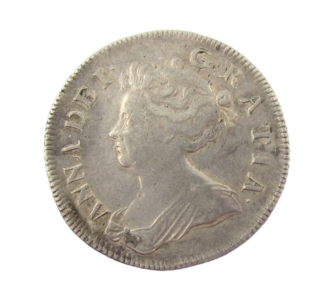 Anne 1704 Shilling - Plumes - VF