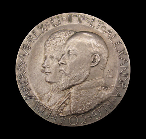 1902 Edward VII Coronation 52mm Silver Medal - By Frampton