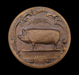 1954 National Pig Breeders Association 51mm Prize Medal - Cased