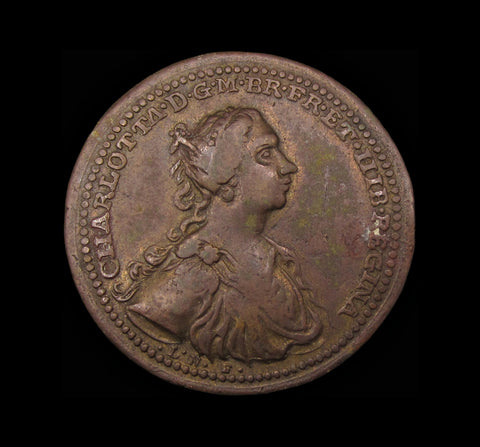 1761 Coronation Of Charlotte 33mm Medal - Contemporary Copy