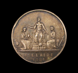 Australia 1881 Adelaide Exhibition 30mm Silver Prize Medal - To Henrietta Vansittart