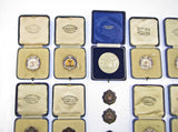1935-1951 Stock Exchange Athletic Club 11 x Medals & Silver Brokers Pass