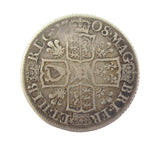 Anne 1708 Shilling - Plumes - Good Fine