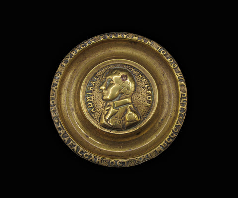 19th Century Admiral Lord Nelson Brass Snuff Box
