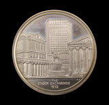 1972 New Stock Exchange Silver Brokers Pass Medal - Cased