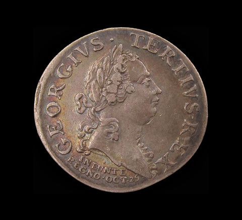 1761 George III & Charlotte Coronation 27mm Silver Medal