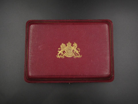 1893 Embossed Hard Case For 9 Coin Proof Set - Five Pound To Threepence
