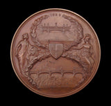 1869 Opening of Blackfriars Bridge & Holborn Viaduct 76mm Medal - By Adams