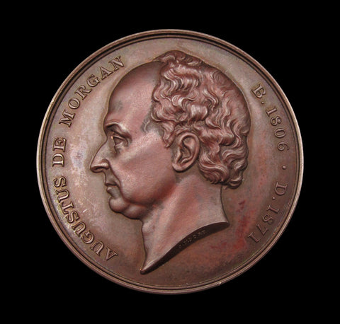 1871 London Mathematical Society Augustus De Morgan 47mm Medal - By Moore