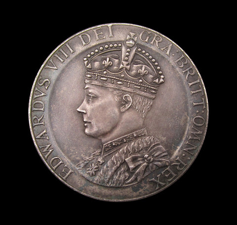1937 Edward VIII Coronation 35mm Silver Medal - By Pinches