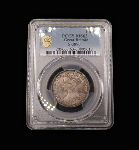 Victoria 1849 Godless Florin - PCGS MS63