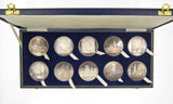 1974 Set Of 10 x 61mm Silver Cathedral Medals - By J. Davis