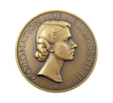 1953 Coronation Jewish Orphanage Norwood Visit 35mm Medal - By Pinches
