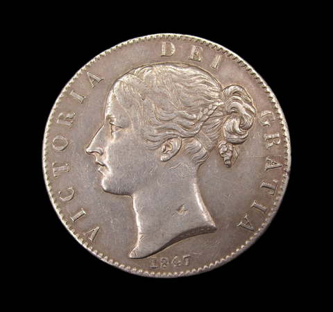 Victoria 1847 Young Head Crown - FT For ET - GVF