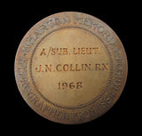 1968 Royal Navy Wharton Memorial Prize 50mm Silver Medal