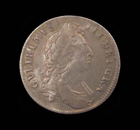 William III 1696 Shilling - Good Fine