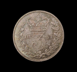 Victoria 1851 Threepence - UNC
