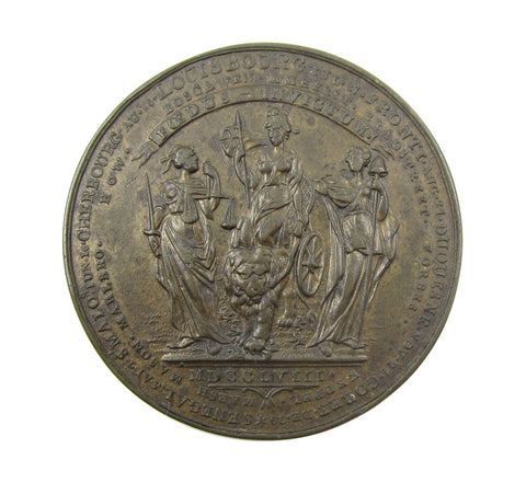 1759 British Victories Of 1758 & 1759 43mm Brass Medal