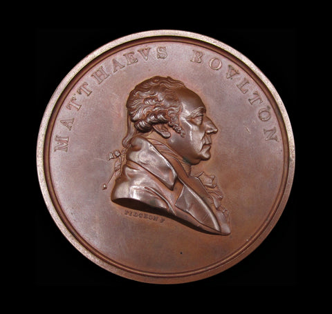 1819 Matthew Boulton Death Anniversary 63mm Medal - By Kuchler