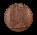 c.1850 Westminster Abbey 61mm Bronze Medal - By Davis
