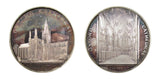 1974 Set Of 10 x 61mm Silver Cathedral Medals - By J. Davis