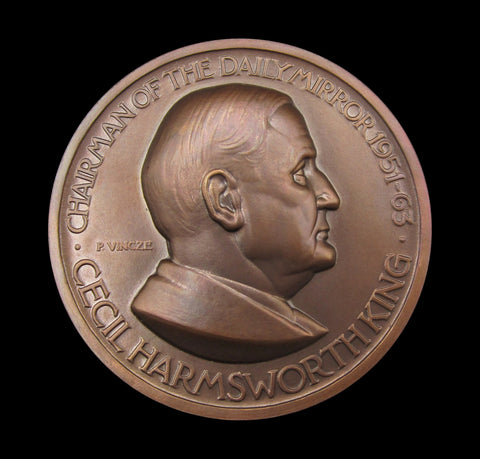 1963 Daily Mirror Diamond Jubilee 57mm Medal - By Vincze